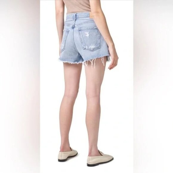NWT Citizens of Humanity Franca Pleated Baggy Cutoff Denim Shorts Size 31 - Picture 3 of 5